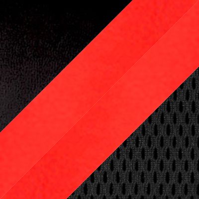 экокожа, черная/красная + ткань TW-11, черная