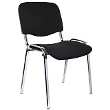 Изо хром C-11/B-14 530064 Стул для персонала и посетителей каркас хром, ткань черная от интернет магазина Новый Стиль Киров