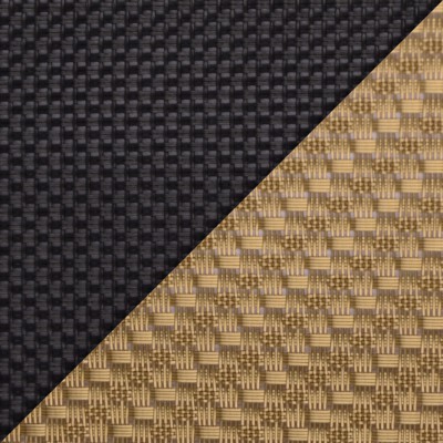 сетчатая ткань мелкая, черная + золотой ротанг