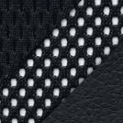 сетка TW-01 + ткань-сетка TW-11+ кожзам, черные