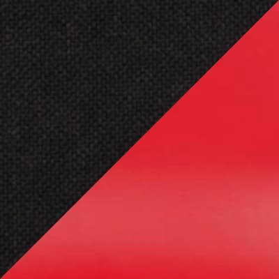Отделочный материал: ткань черная + экокожа красная ткань черная + экокожа красная