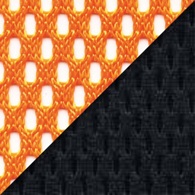 сетка TW-38-3, оранжевая + ткань-сетка TW-11, черная
